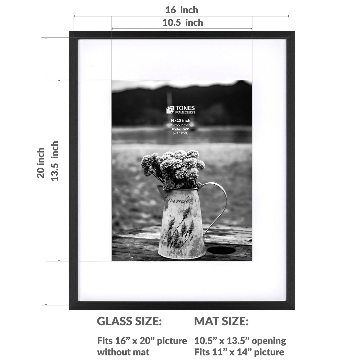 16x20 Oak Woodgrain Picture Frame