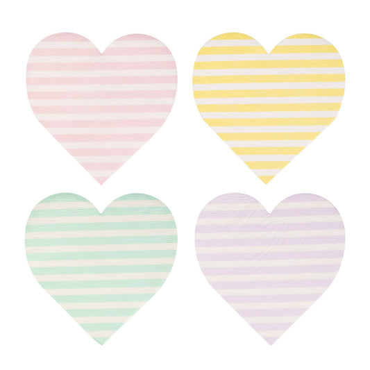 Striped Hearts Napkin Set