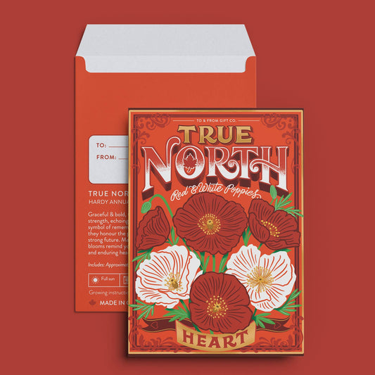 True North Canada Poppies (Heart) - Floriography Seed Packet