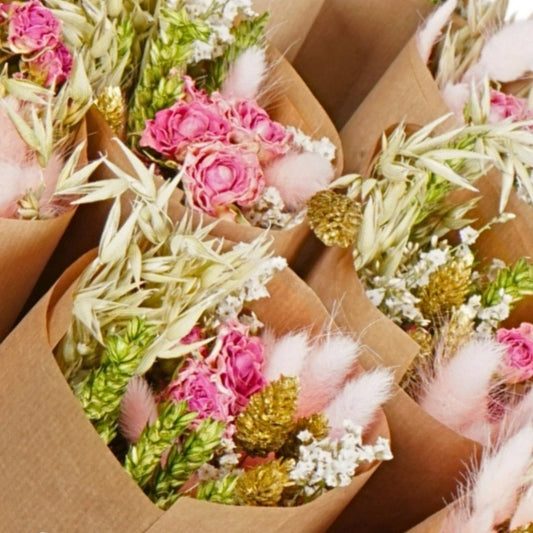 Pink Elegance Dried Floral Market Bouquet