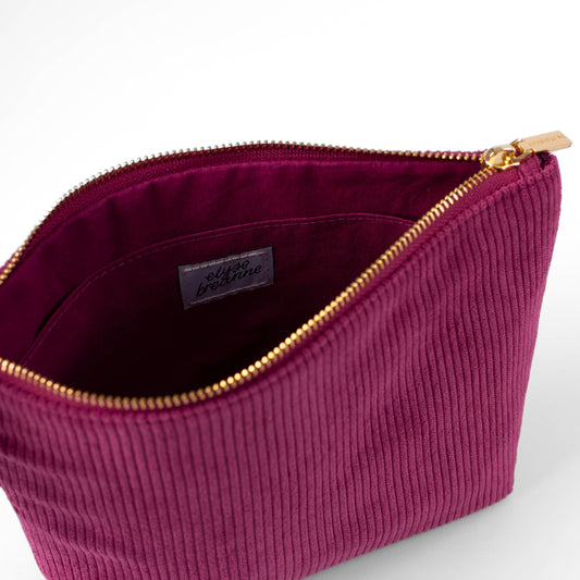 Raspberry Corduroy Carry-All Pouch
