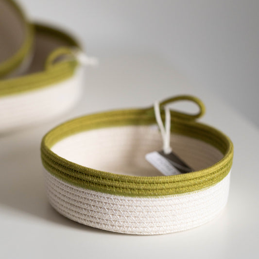 Moss Green Cotton Rope Tray