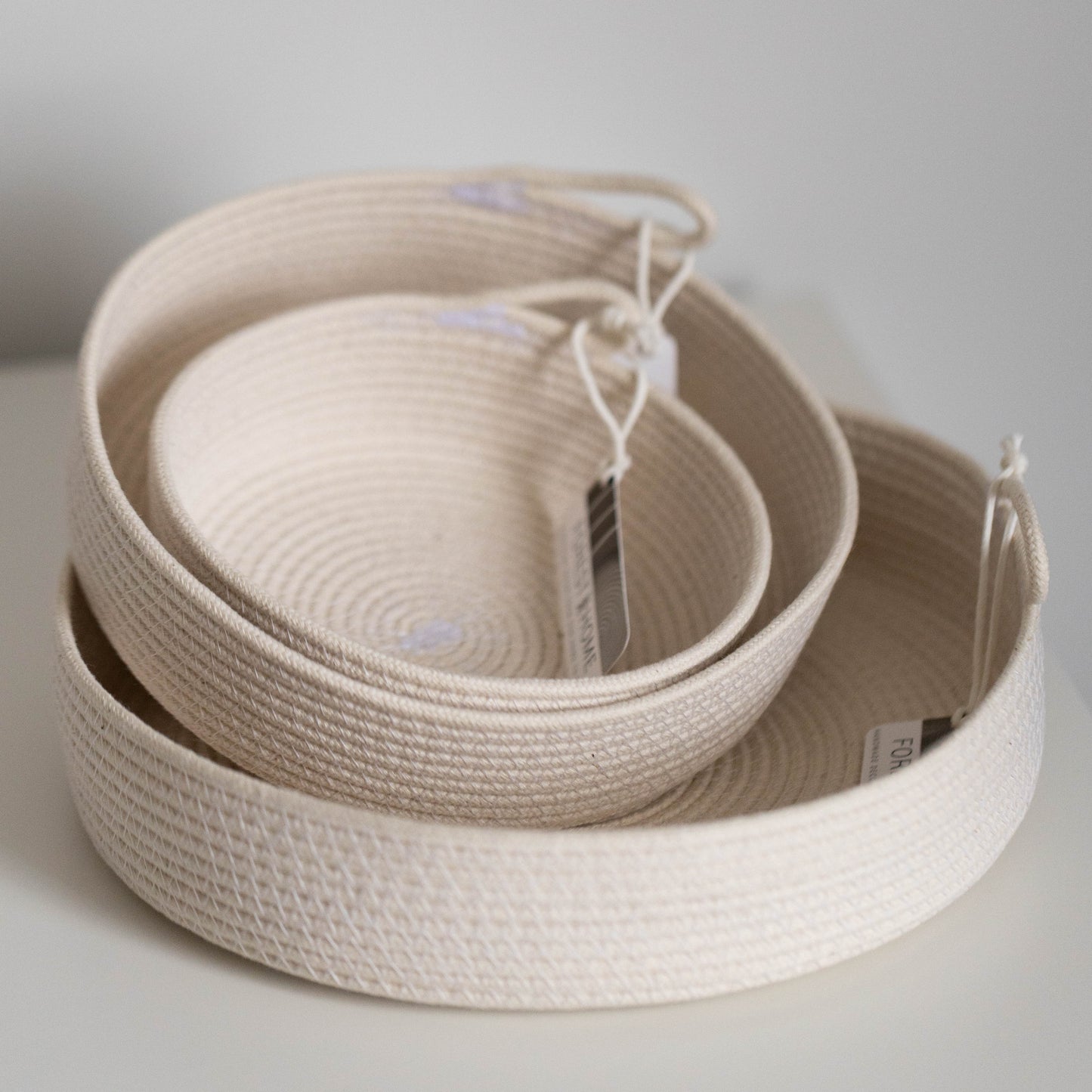 Cotton Rope Tray, Handmade by Forest Home