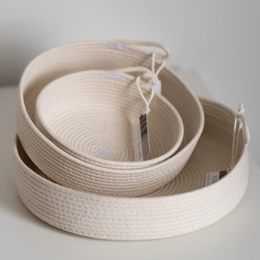 Cotton Rope Tray, Handmade by Forest Home
