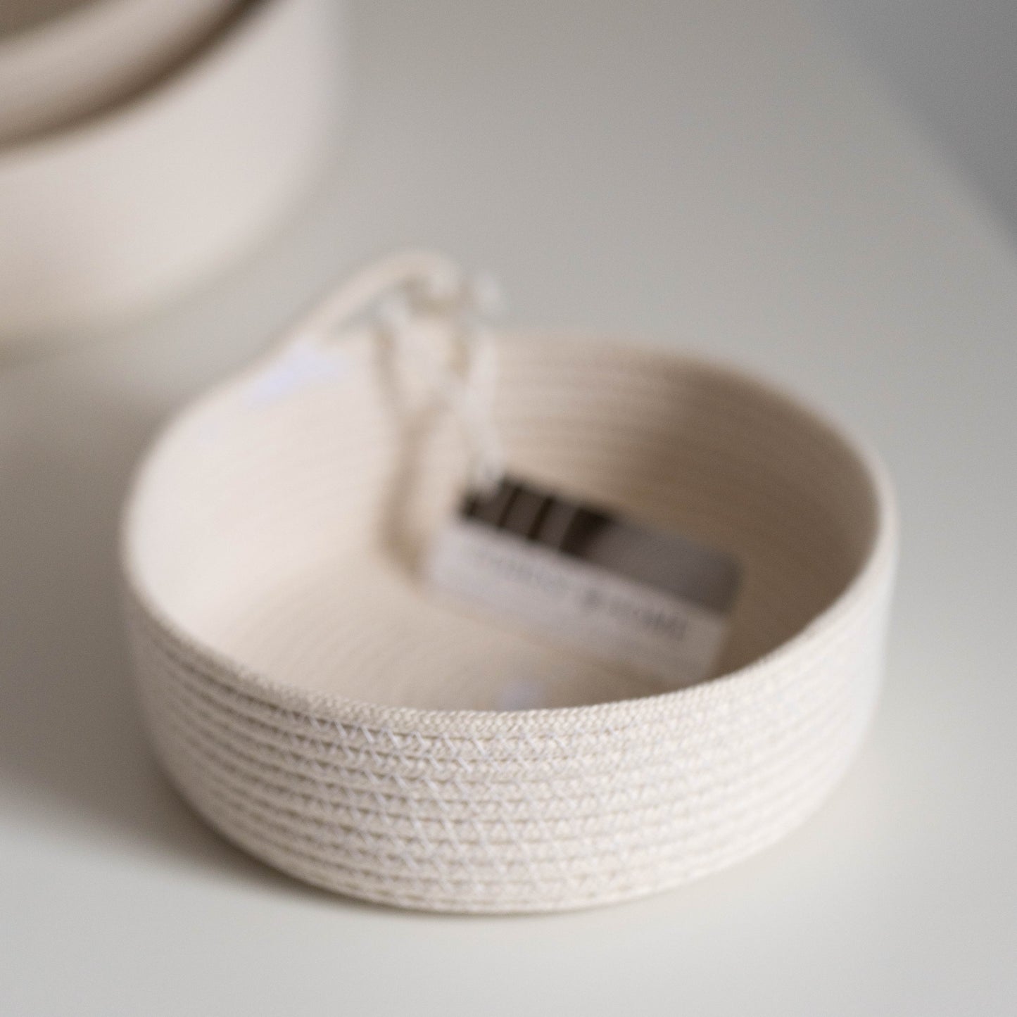 Cotton Rope Tray, Handmade by Forest Home