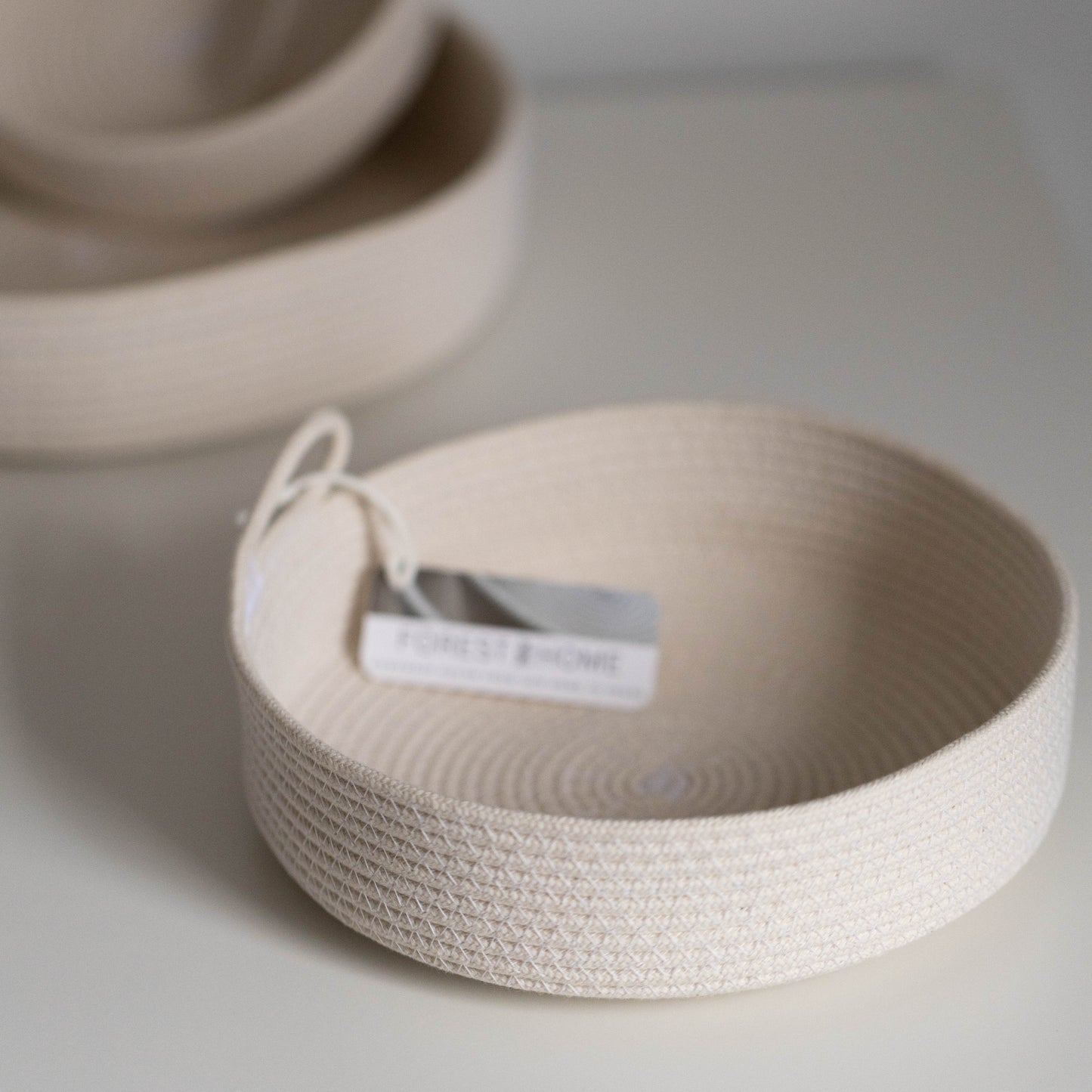 Cotton Rope Tray, Handmade by Forest Home