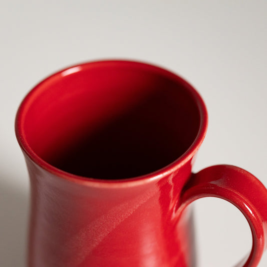 Red Line Porcelain Mugs