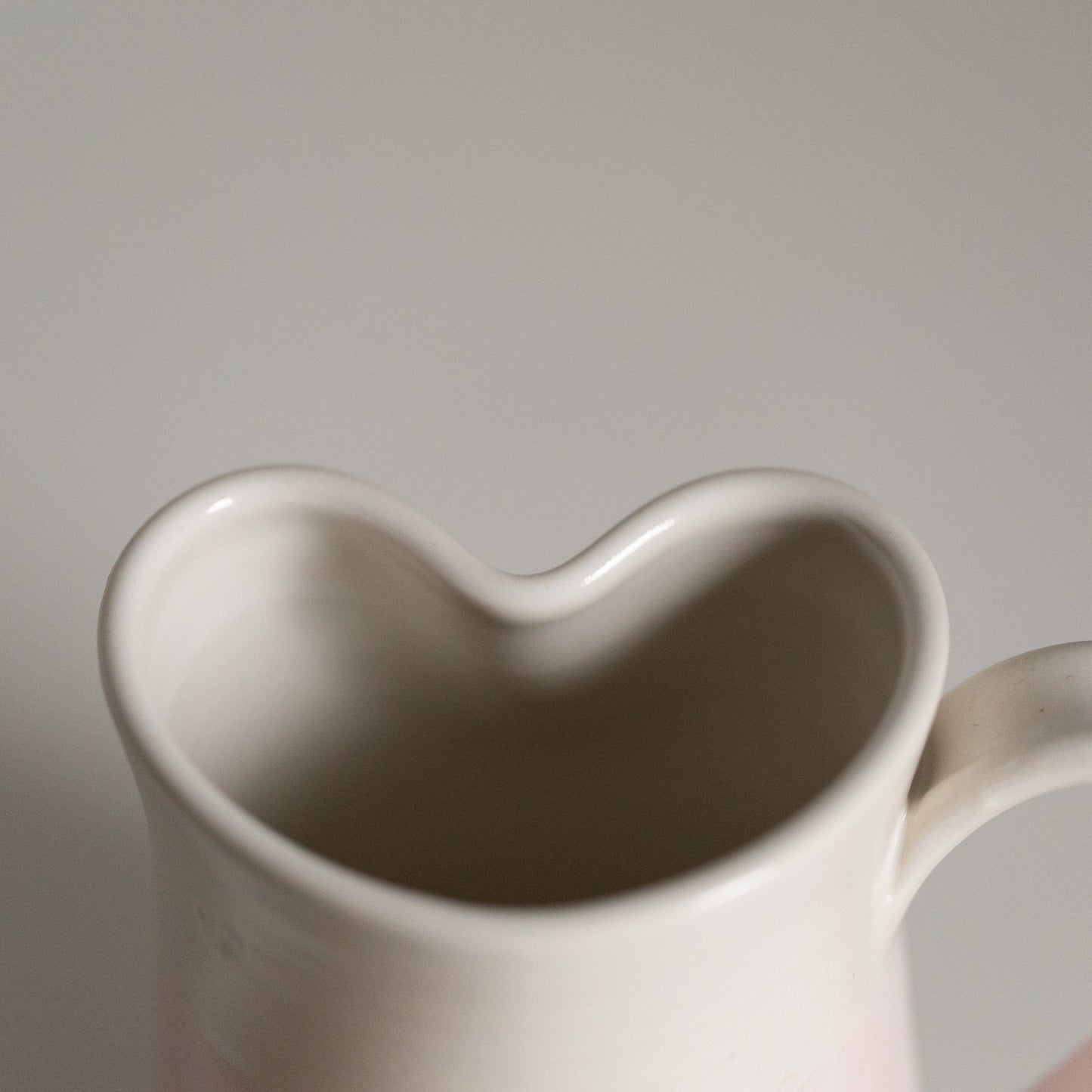 Heart Shaped Mugs—Pink & White