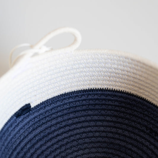 Handmade Cotton Rope Bowl in Atlantic Blue