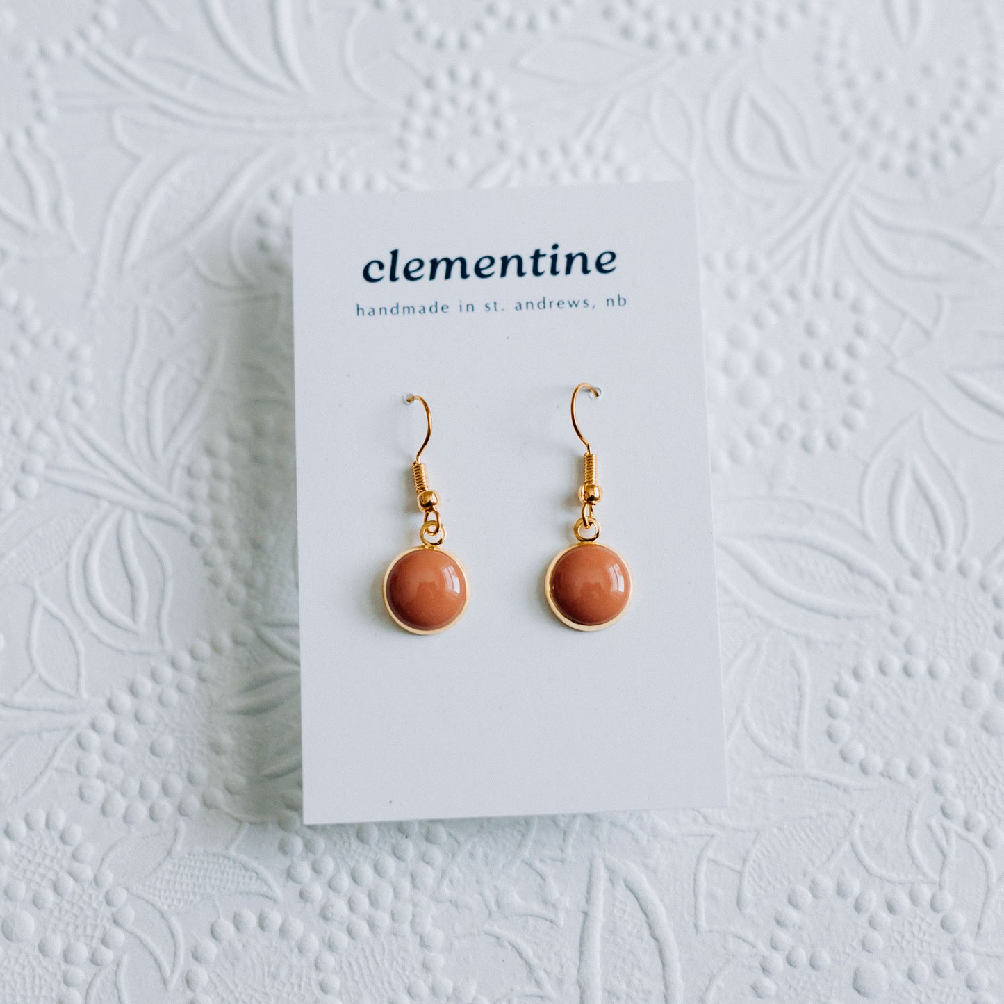 Coral Clementine Dangle