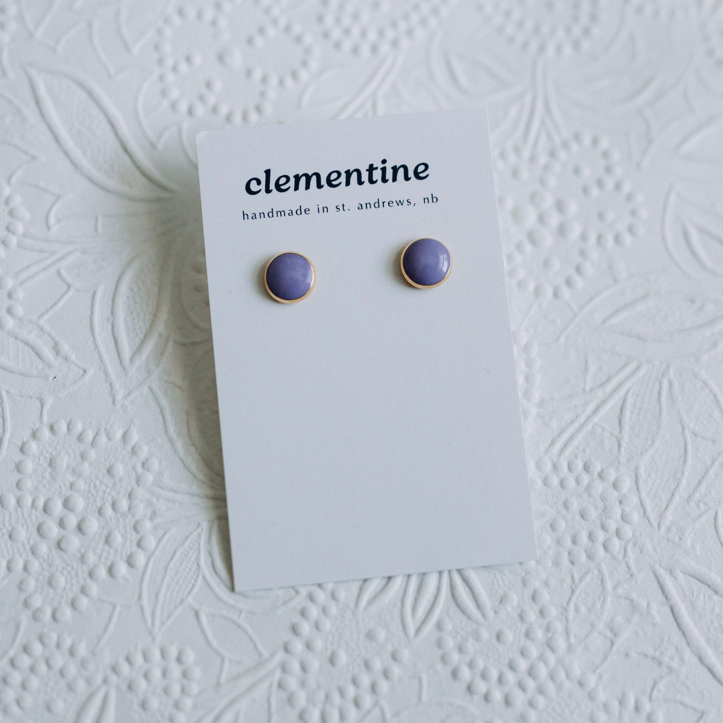 Lavender Clementine Studs