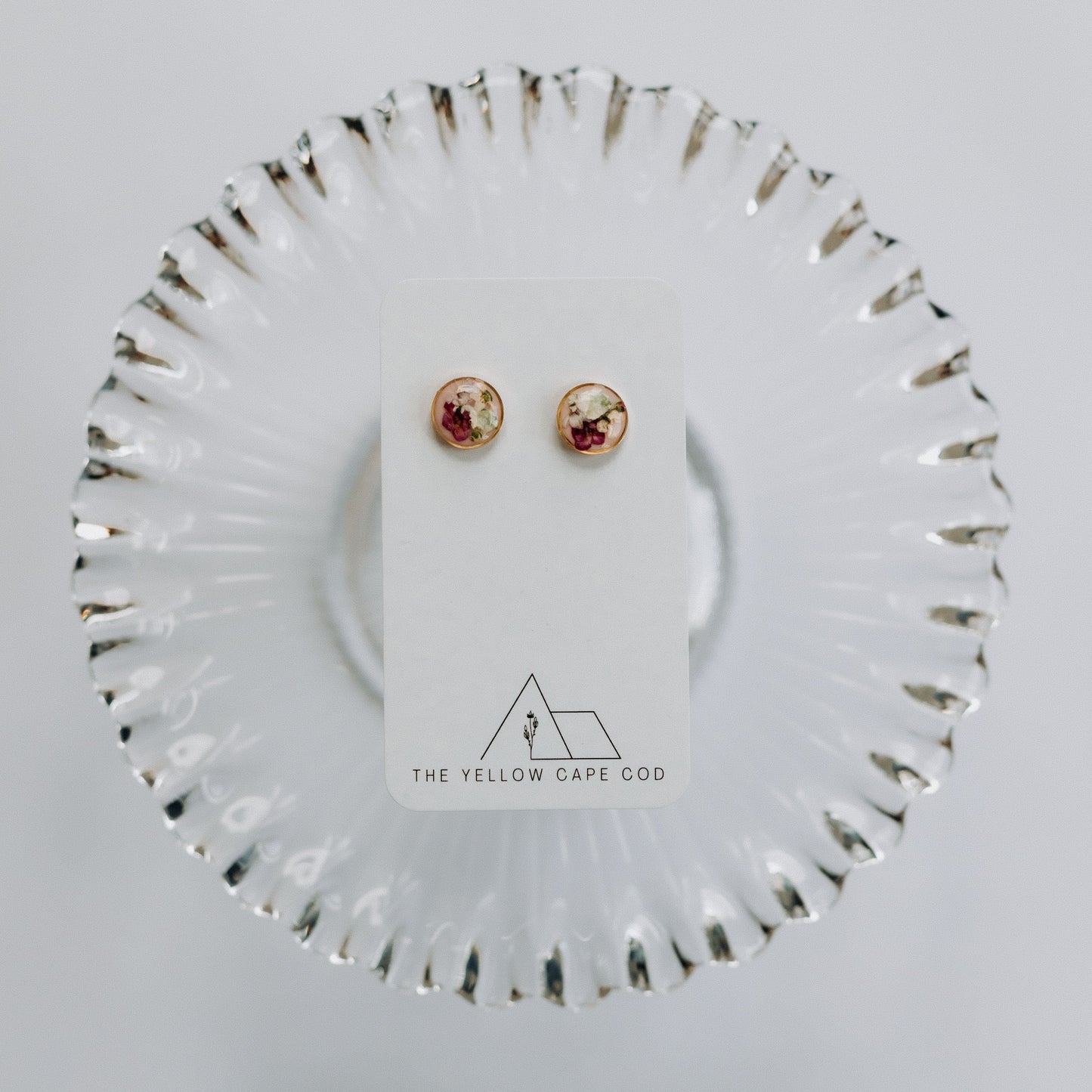 Pink Wildflower Studs