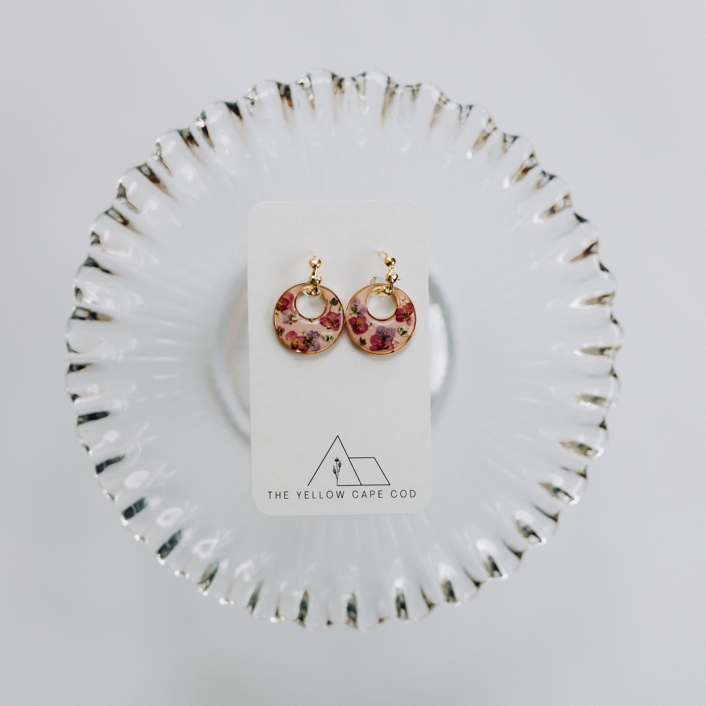 Heart & Wildflower Hoop Earrings