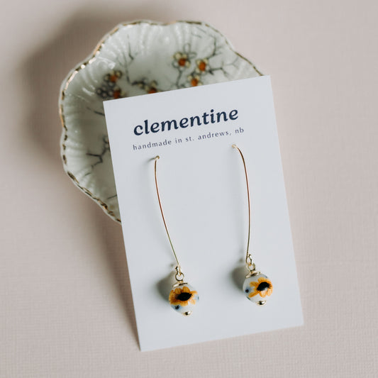 Clementine Floral Drop Earrings