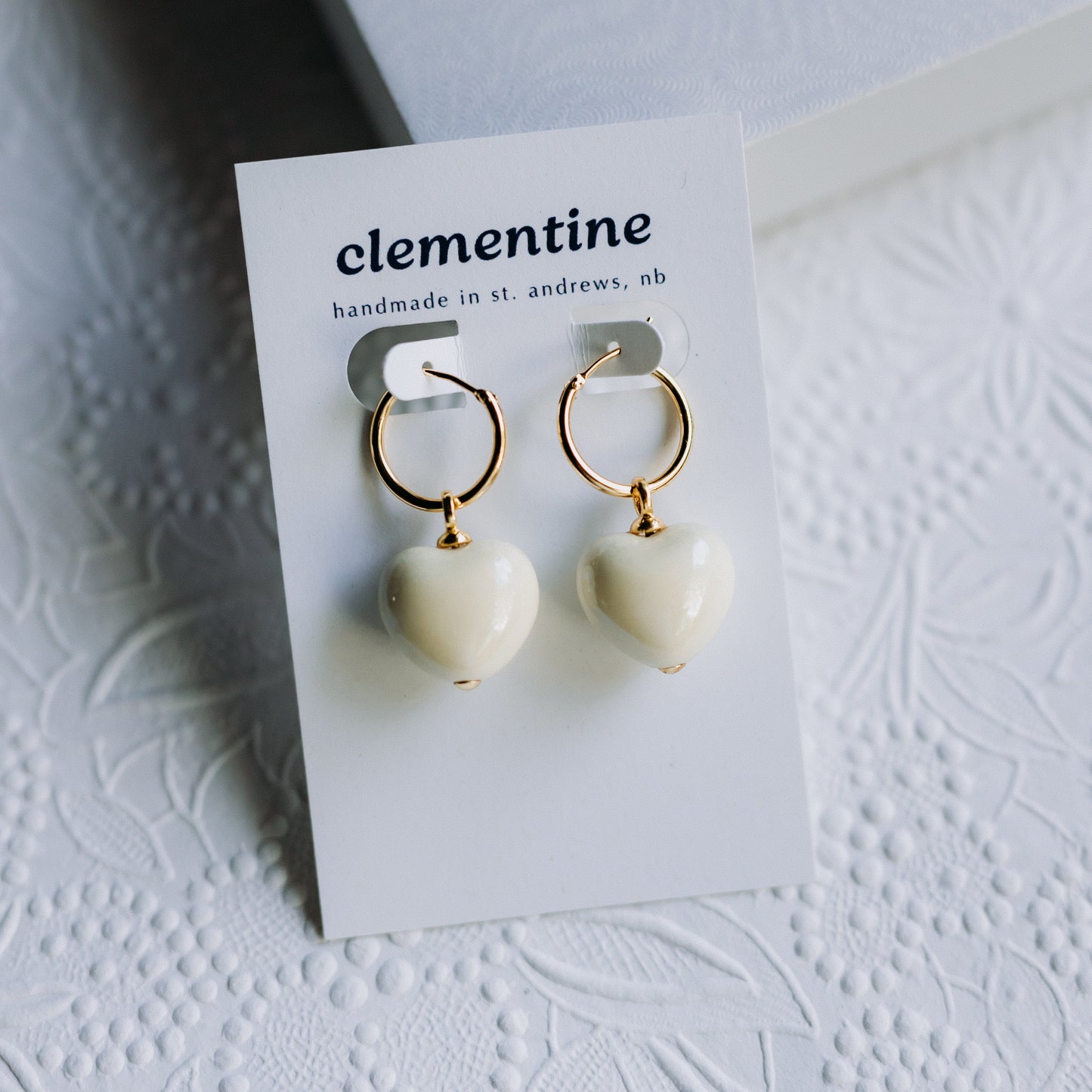 Large Clementine Heart Earrings