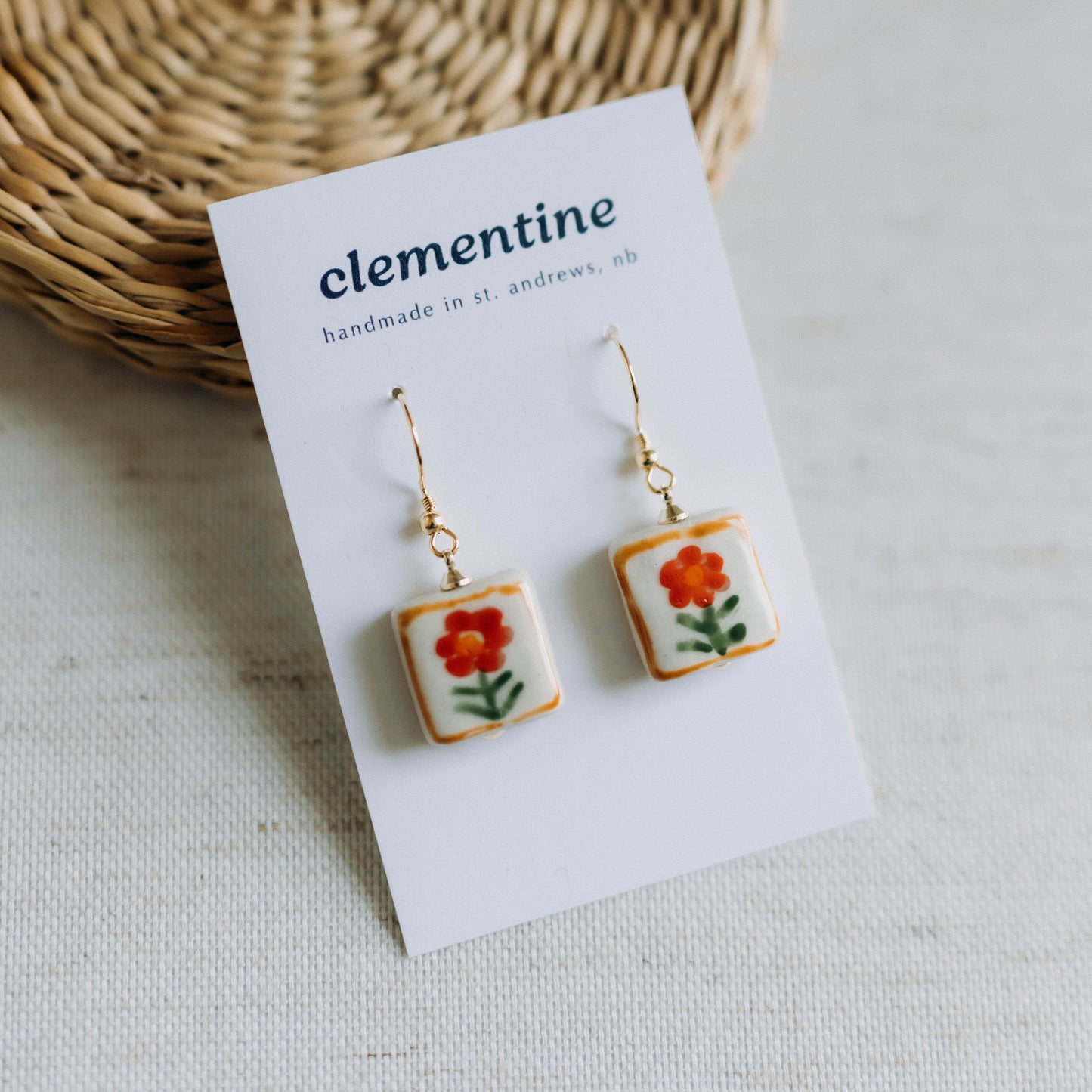 Red Cosmo Clementine Earrings