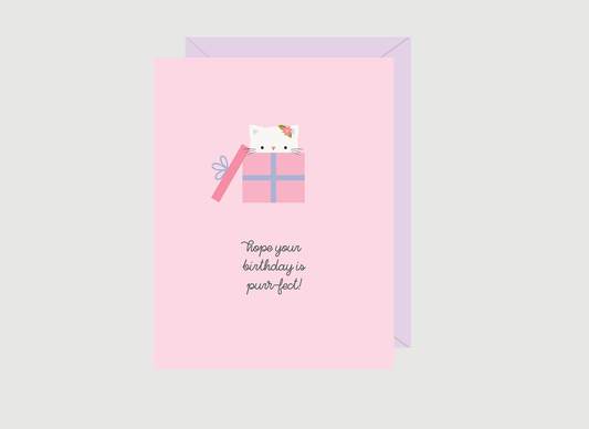 Purr-fect Birthday—Greeting Card