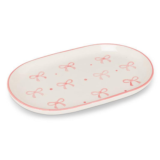 Heart & Bow Oval Tray