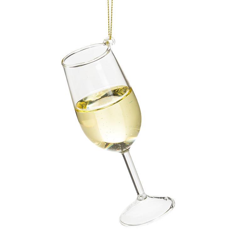 Glass of White Wine Christmas Tree Ornament