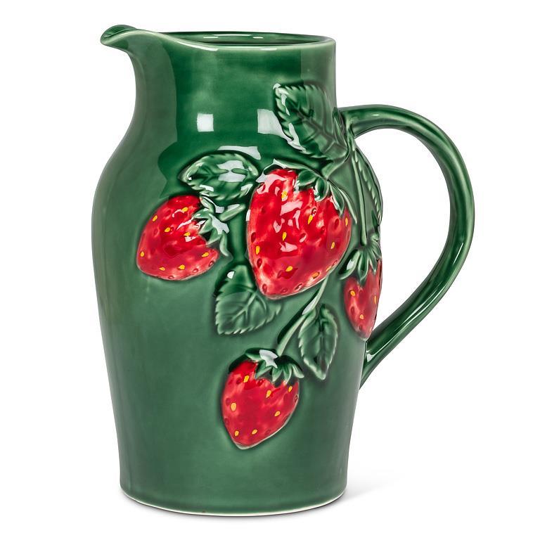 Large Strawberry & Leaf Jug