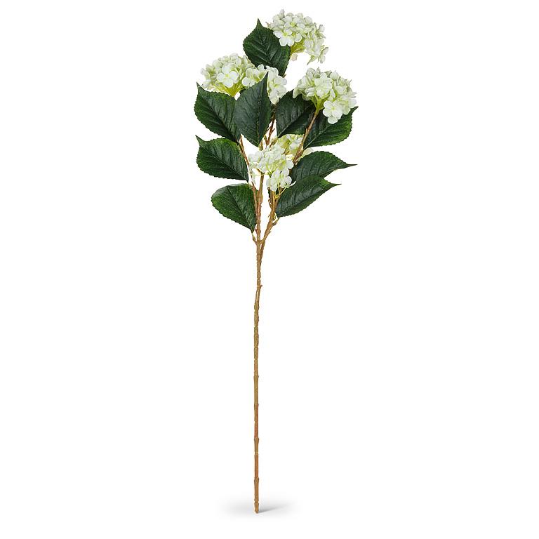 Green 6-Bloom Real Touch Hydrangea Branch