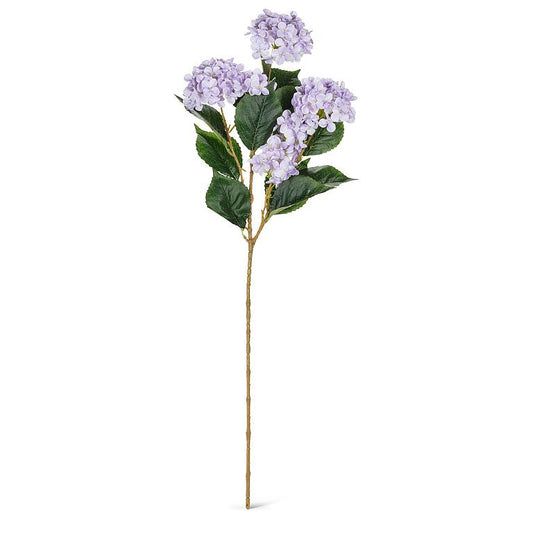 Purple 6-Bloom Real Touch Hydrangea Branch