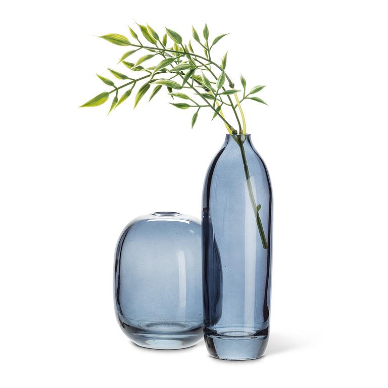 Blue Tall Barrel Vase