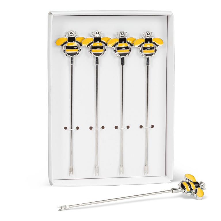 Bee Cocktail Picks—Set of 4