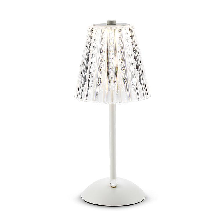 Crystal Shade White LED Table Light