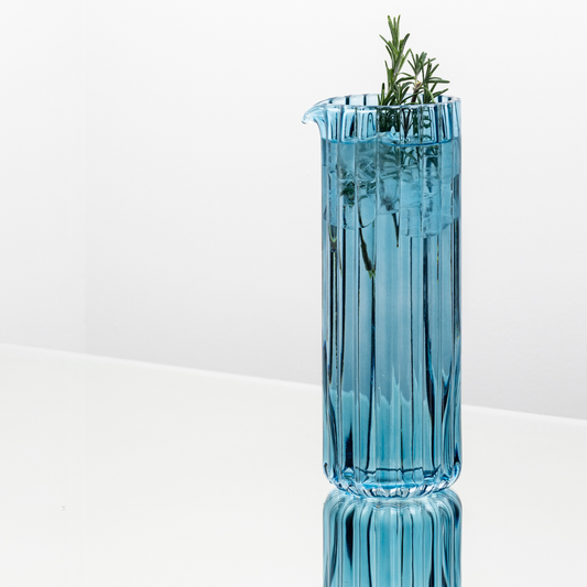 Blue Glass Carafe Gaia Jug—1.2L