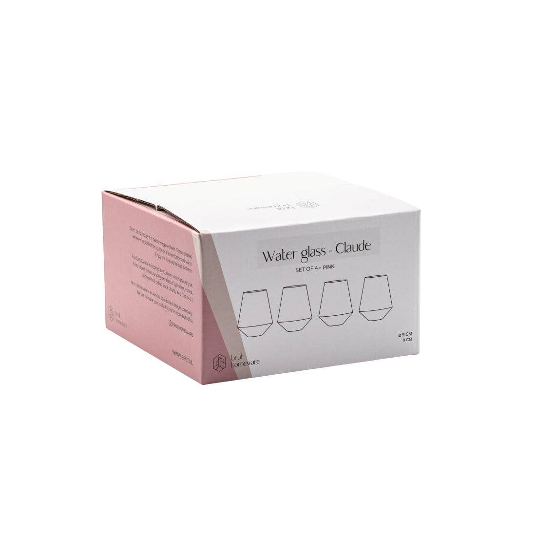 Pink Claude Water Glass—Set of 4