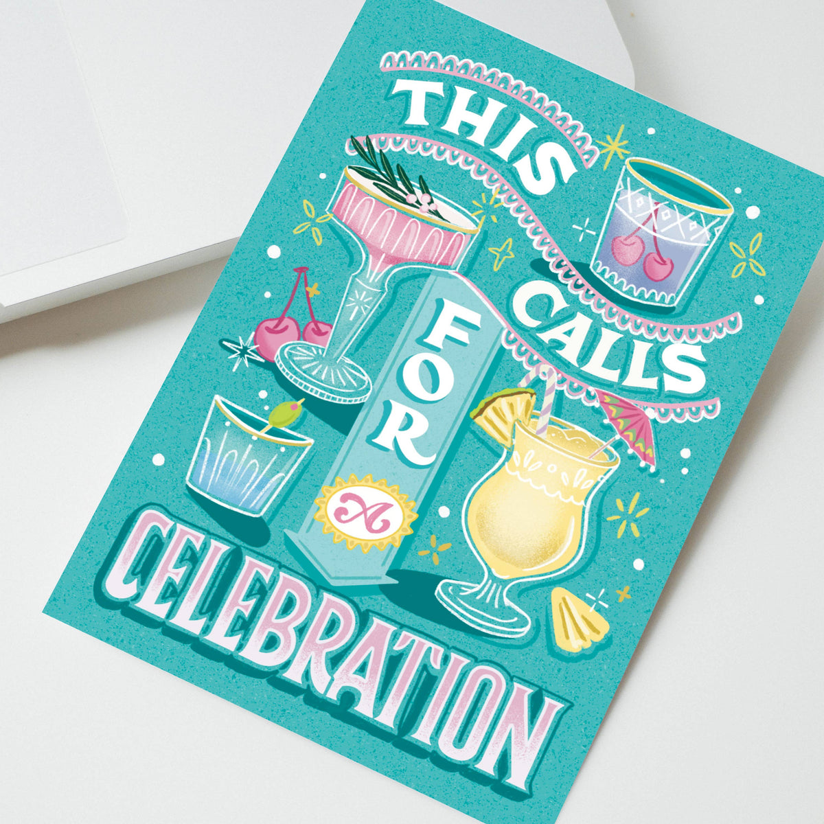 Cocktails Congrats Card - This Calls for a Celebration