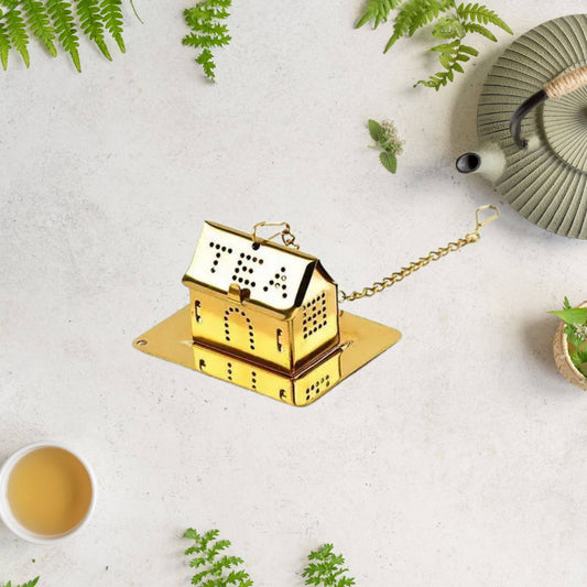 Golden House Tea Infuser: Steep with Style & Elegance