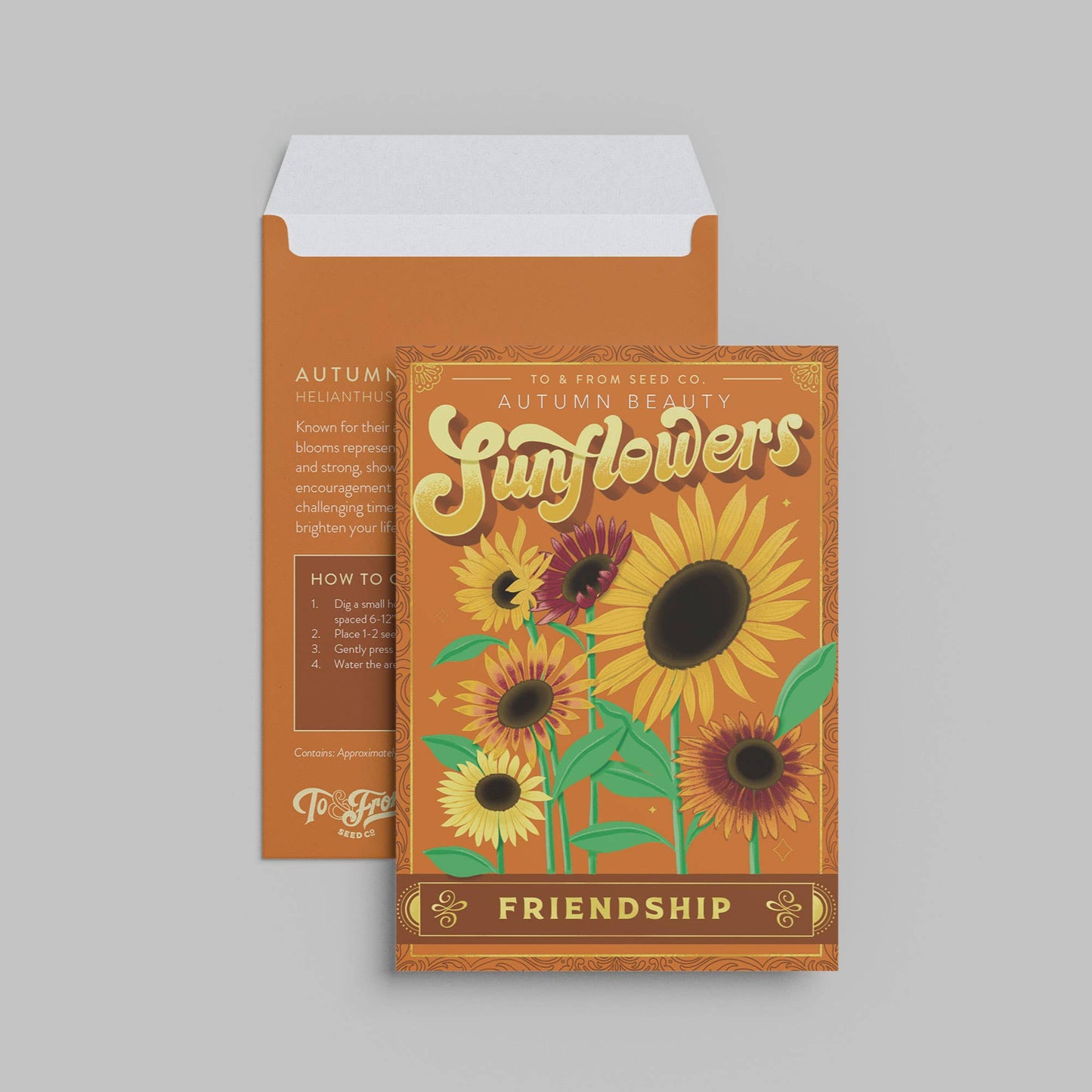 Sunflowers (Friendship)—Floriography Seed Packet