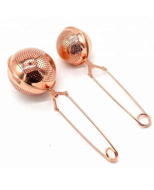 Copper-plated Stainless Steel Ball Tea Infuser for Loose Tea