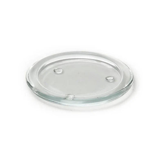 Clear Glass Candle Plate
