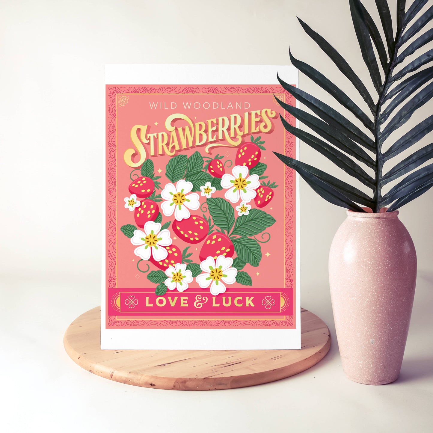 Floriography Strawberries—Art Print