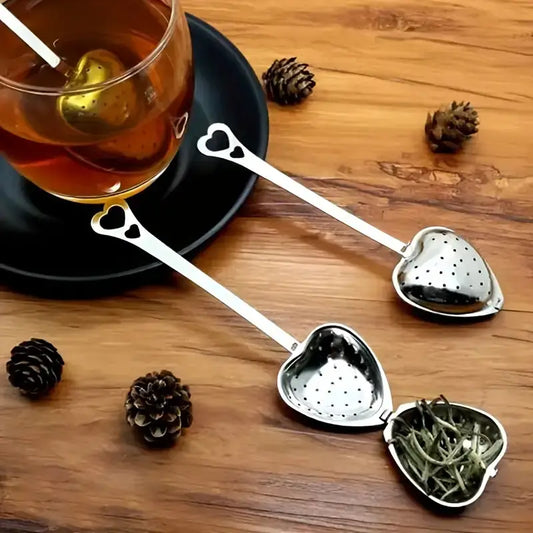 Stainless Steel Heart-Shaped Tea Strainer