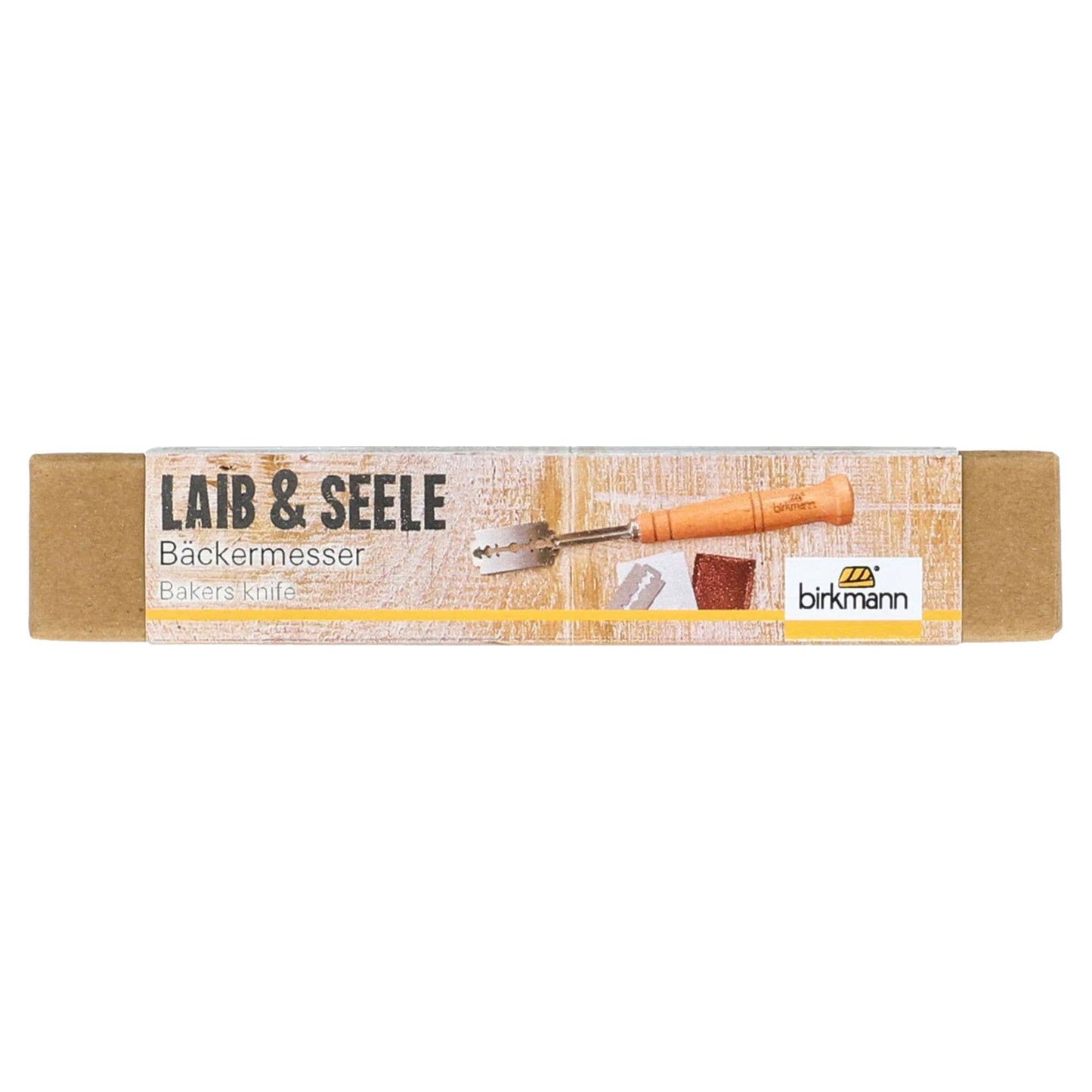 Bakers knife packaging with 'Lab & Seele' branding on a white background