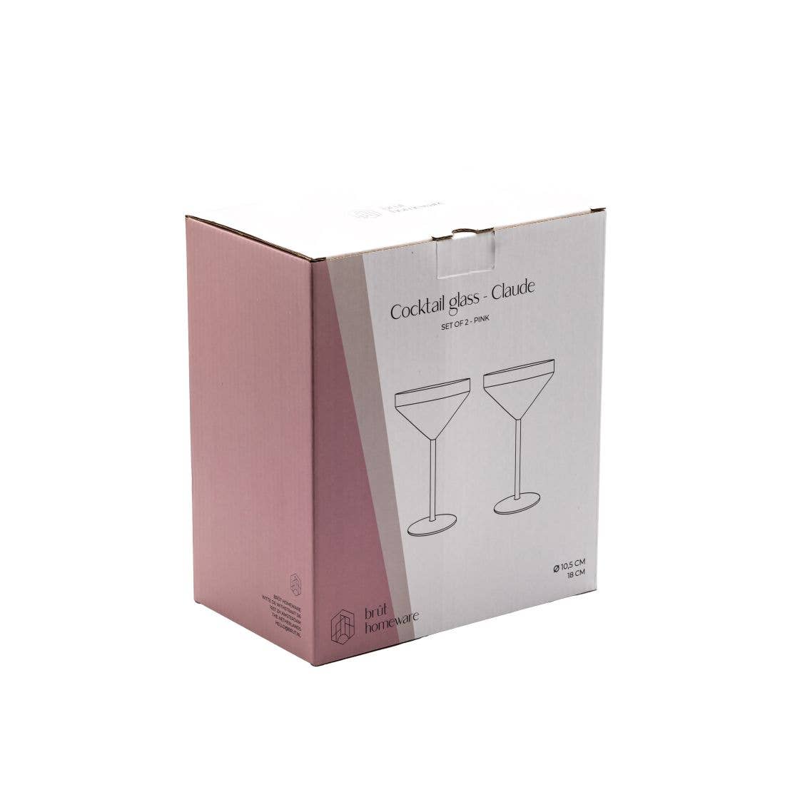 Pink Claude Martini Glass—Set of 2
