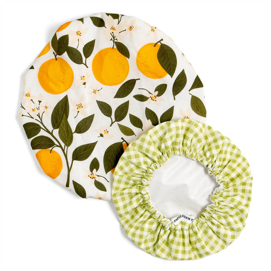 Orange Orchard Reusable Fabric Bowl Cover Set