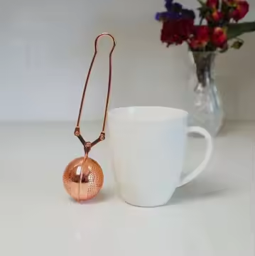 Copper-plated Stainless Steel Ball Tea Infuser for Loose Tea