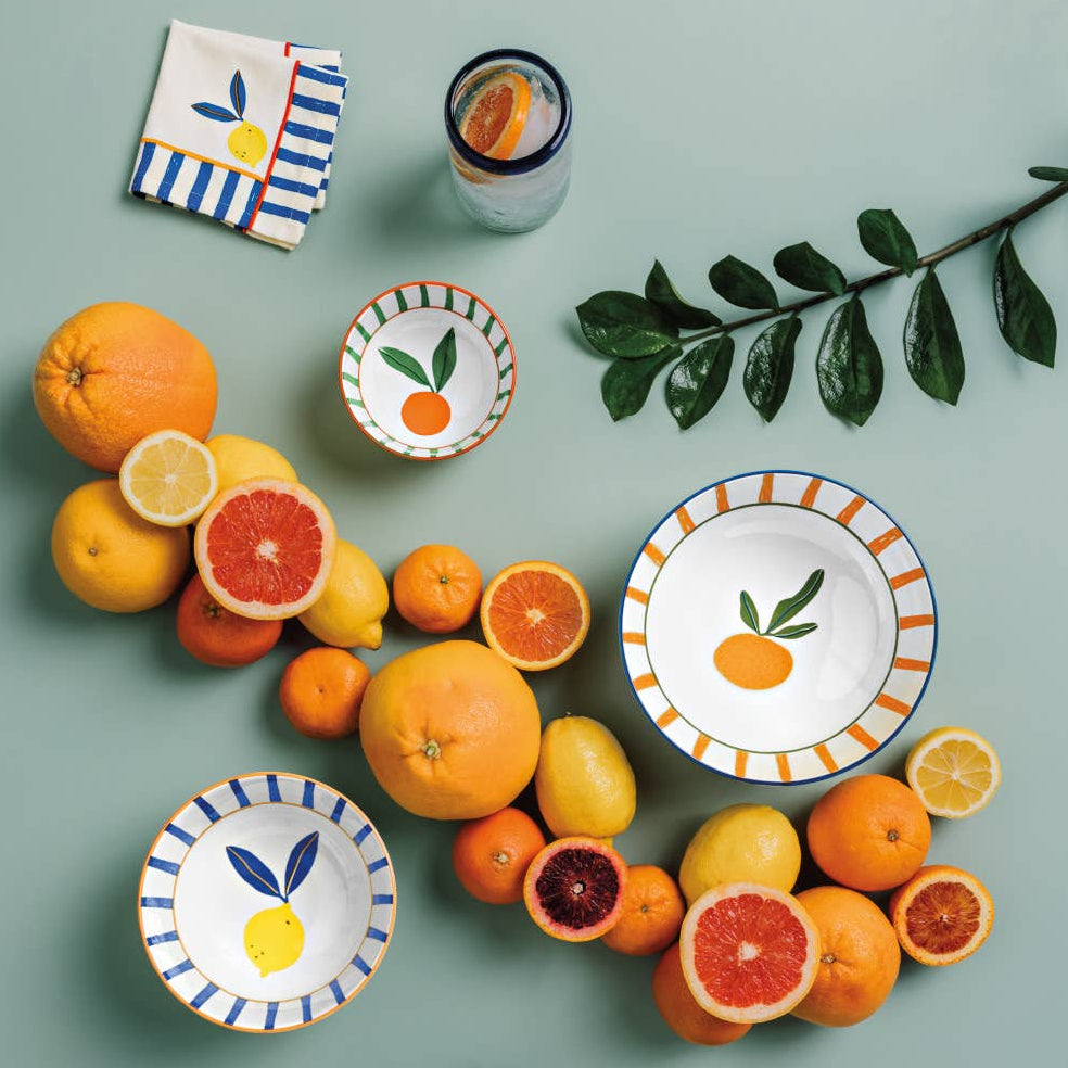 Citrus Burst Cocktail Napkins Set of 4 Assorted