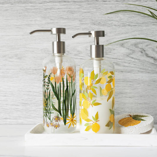 Lemons Glass Soap Pump