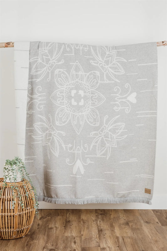 Birch Bark Reversible Blanket by Mini Tipi