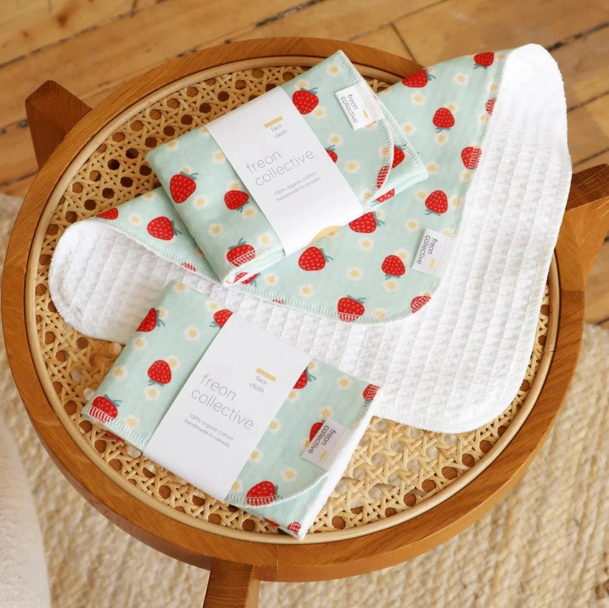 Strawberry Face Cloth by Freon Collective