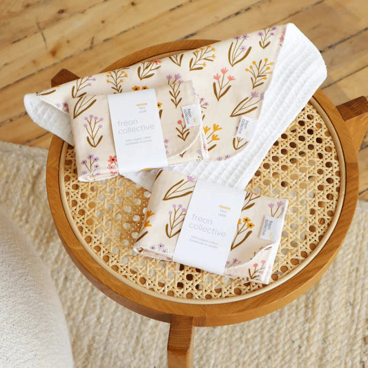 Cream Bouquet Face Cloth by Freon Collective
