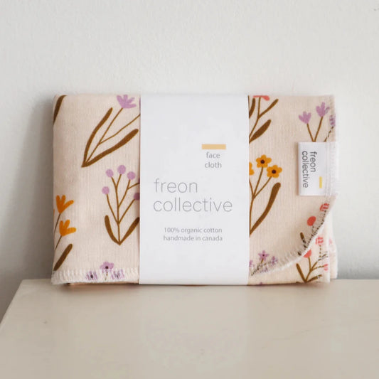 Cream Bouquet Face Cloth by Freon Collective