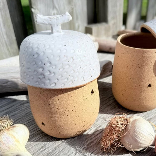 Hand Carved Garlic Keeper