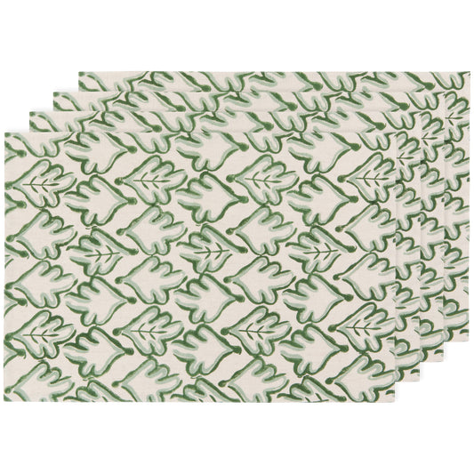 Blockprinted Placemats—Set of 4